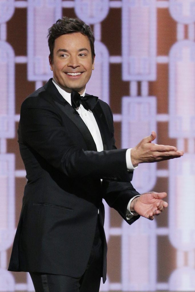 BEVERLY HILLS, CA - JANUARY 08: In this handout photo provided by NBCUniversal, host Jimmy Fallon onstage during the 74th Annual Golden Globe Awards at The Beverly Hilton Hotel on January 8, 2017 in Beverly Hills, California. (Photo by Paul Drinkwater/NBCUniversal via Getty Images)
