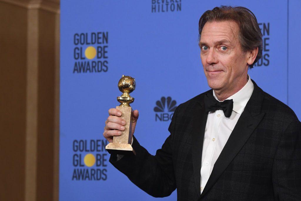 BEVERLY HILLS, CA - JANUARY 08:  Actor Hugh Laurie, winner of Best Supporting Actor in a Series, Miniseries or Television Film for 'The Night Manager,' poses in the press room during the 74th Annual Golden Globe Awards at The Beverly Hilton Hotel on January 8, 2017 in Beverly Hills, California.  (Photo by Kevin Winter/Getty Images)