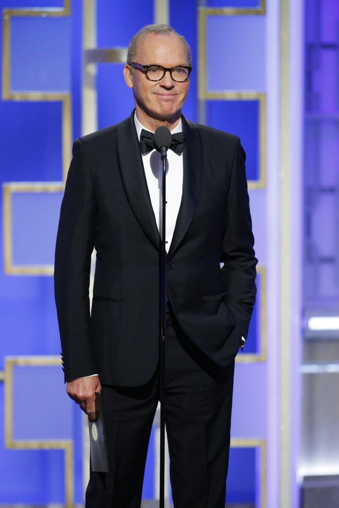 BEVERLY HILLS, CA - JANUARY 08: In this handout photo provided by NBCUniversal, presenter Michael Keaton onstage during the 74th Annual Golden Globe Awards at The Beverly Hilton Hotel on January 8, 2017 in Beverly Hills, California. (Photo by Paul Drinkwater/NBCUniversal via Getty Images)