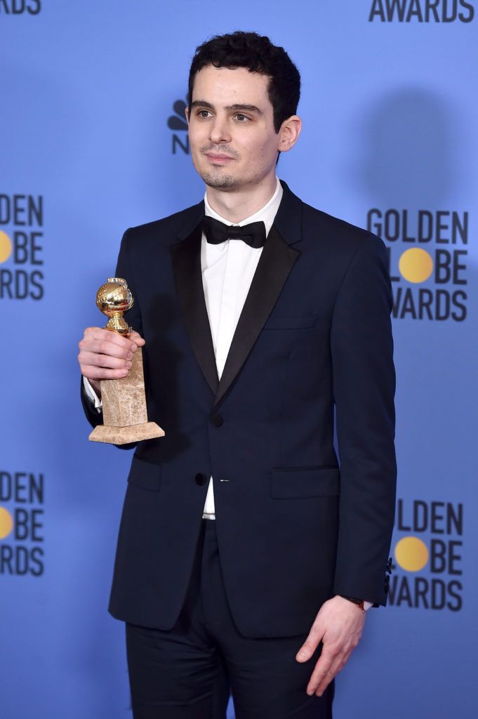 BEVERLY HILLS, CA - JANUARY 08:  Filmmaker Damien Chazelle poses in the press room during the 74th Annual Golden Globe Awards at The Beverly Hilton Hotel on January 8, 2017 in Beverly Hills, California.  (Photo by Alberto E. Rodriguez/Getty Images)