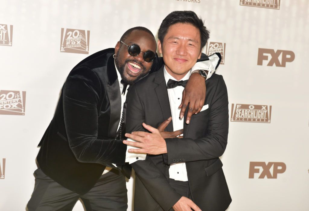 BEVERLY HILLS, CA - JANUARY 08:  Actor Brian Tyree Henry (L) and director Hiro Murai attend FOX and FX's 2017 Golden Globe Awards after party at The Beverly Hilton Hotel on January 8, 2017 in Beverly Hills, California.  (Photo by Rodin Eckenroth/Getty Images)