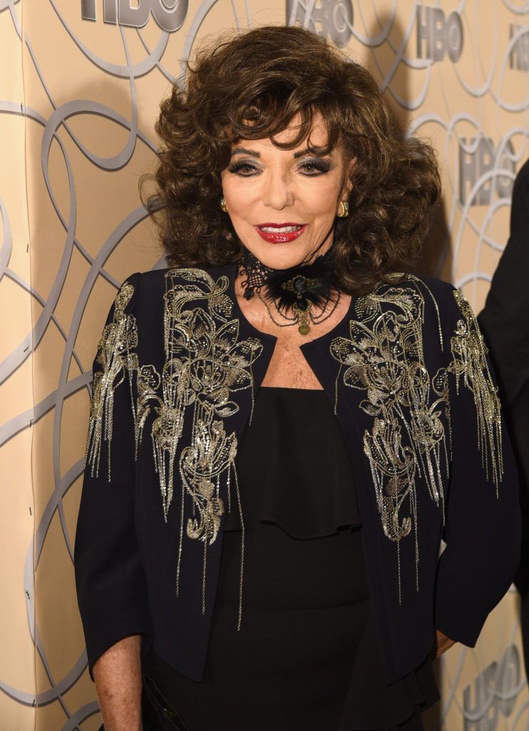 BEVERLY HILLS, CA - JANUARY 08: Actress Joan Collins attends HBO's Official Golden Globe Awards After Party at Circa 55 Restaurant on January 8, 2017 in Beverly Hills, California.  (Photo by Joshua Blanchard/Getty Images)