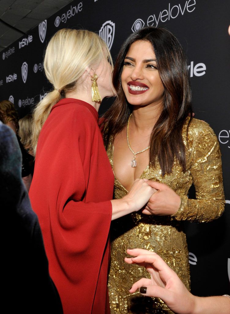 BEVERLY HILLS, CA - JANUARY 08:  InStyle Editor-In-Chief Laura Brown (L) and actress Priyanka Chopra attend The 2017 InStyle and Warner Bros. 73rd Annual Golden Globe Awards Post-Party at The Beverly Hilton Hotel on January 8, 2017 in Beverly Hills, California.  (Photo by John Sciulli/Getty Images for InStyle)