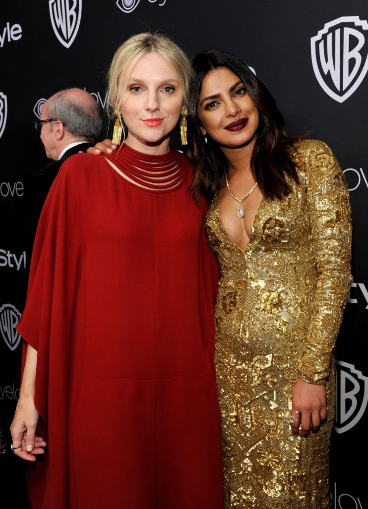 BEVERLY HILLS, CA - JANUARY 08:  InStyle Editor-In-Chief Laura Brown (L) and actress Priyanka Chopra attend The 2017 InStyle and Warner Bros. 73rd Annual Golden Globe Awards Post-Party at The Beverly Hilton Hotel on January 8, 2017 in Beverly Hills, California.  (Photo by John Sciulli/Getty Images for InStyle)