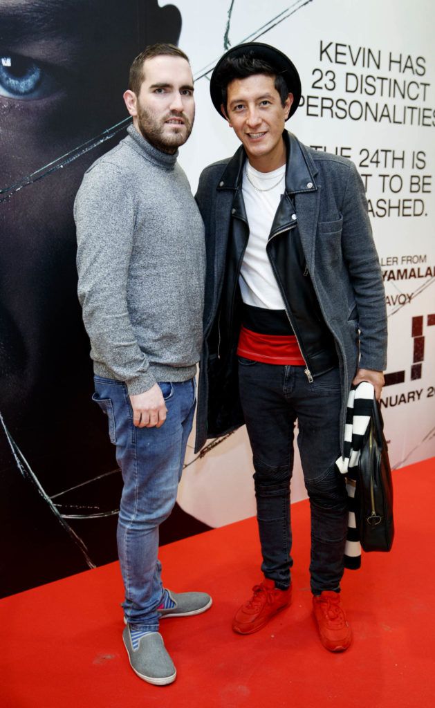 Brendan O'Reegan and Victor Garcia pictured at a special preview screening of M. Night Shyamalan’s new film SPLIT at ODEON Point Village. SPLIT is in cinemas nationwide January 20th. Picture Andres Poveda