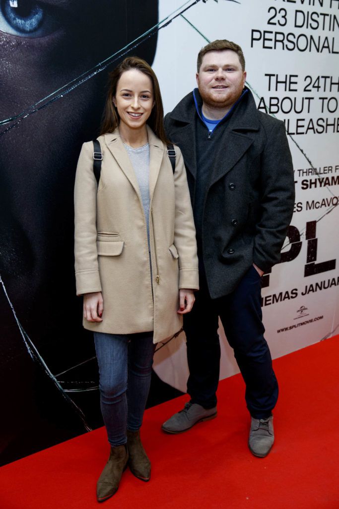 Laura Bracken and Daren Cleary pictured at a special preview screening of M. Night Shyamalan’s new film SPLIT at ODEON Point Village. SPLIT is in cinemas nationwide January 20th. Picture Andres Poveda