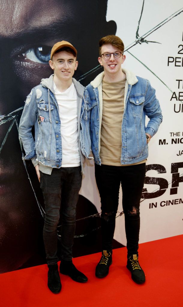 Graham Ennis and Bryan Brennan pictured at a special preview screening of M. Night Shyamalan’s new film SPLIT at ODEON Point Village. SPLIT is in cinemas nationwide January 20th. Picture Andres Poveda