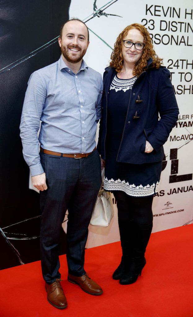 Gerard Kirrane and Laura Nolan pictured at a special preview screening of M. Night Shyamalan’s new film SPLIT at ODEON Point Village. SPLIT is in cinemas nationwide January 20th. Picture Andres Poveda