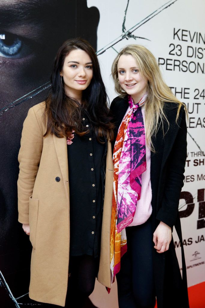 Rebecca Boyle and Zara Gleisure pictured at a special preview screening of M. Night Shyamalan’s new film SPLIT at ODEON Point Village. SPLIT is in cinemas nationwide January 20th. Picture Andres Poveda