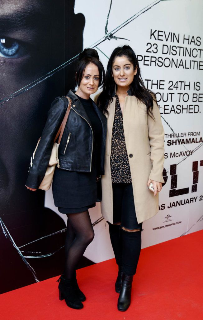 Sarah and Christine Kelly pictured at a special preview screening of M. Night Shyamalan’s new film SPLIT at ODEON Point Village. SPLIT is in cinemas nationwide January 20th. Picture Andres Poveda