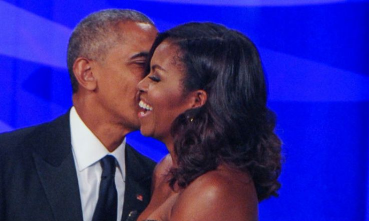 Barack Obama fights back the tears as he pays tribute to 'best friend' Michelle