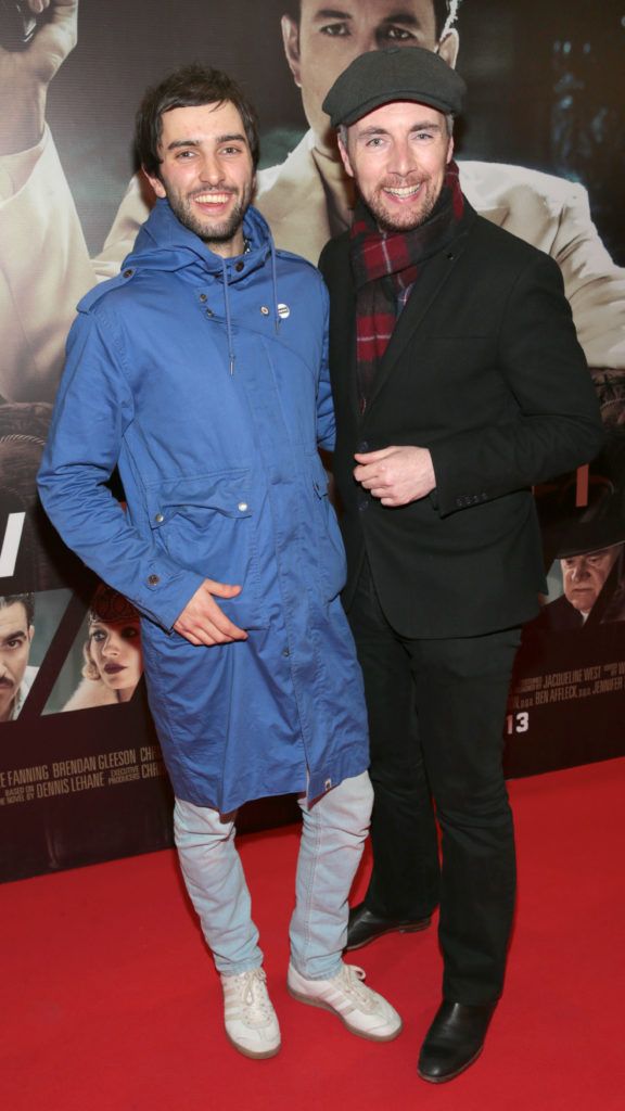 Andrew Jenkinson and Tony Calally at the Irish premiere screening of Ben Affleck's new film  Live by  Night at the Savoy Cinema, Dublin. 
Picture:Brian McEvoy
