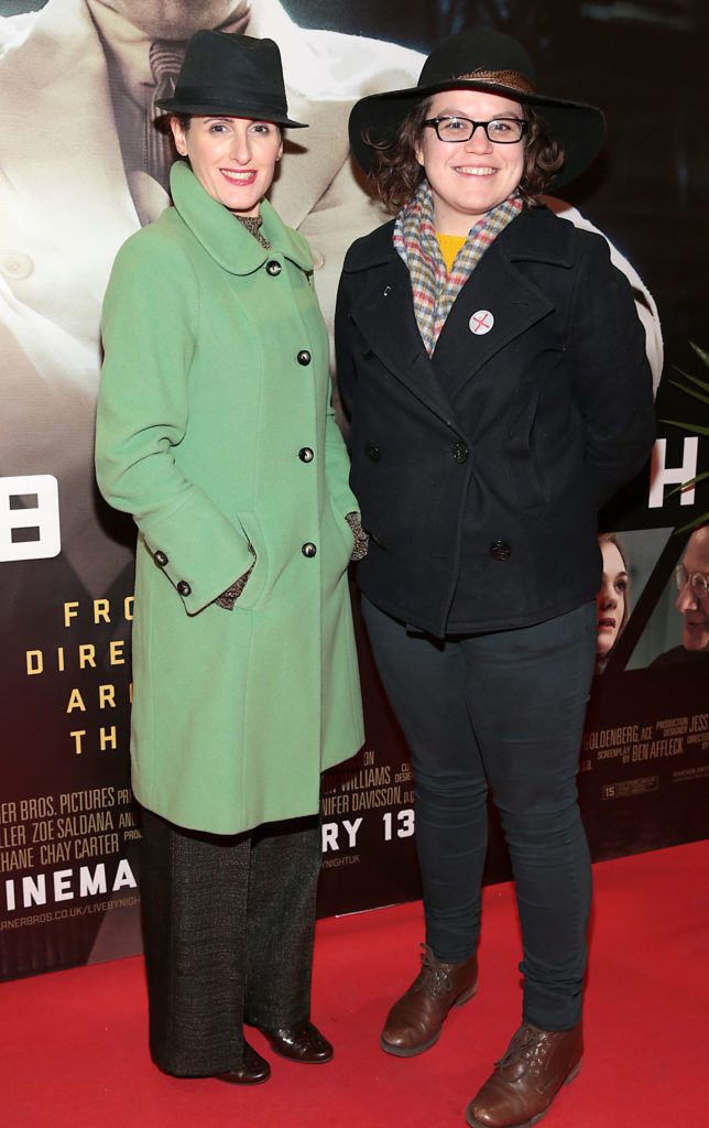 Miriam Devitt and Natasha Waugh at the Irish premiere screening of Ben Affleck's new film  Live by  Night at the Savoy Cinema, Dublin. 
Picture:Brian McEvoy
