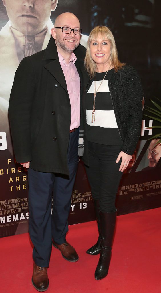 Wayne Kearns and Romy Carroll at the Irish premiere screening of Ben Affleck's new film  Live by  Night at the Savoy Cinema, Dublin. 
Picture:Brian McEvoy
