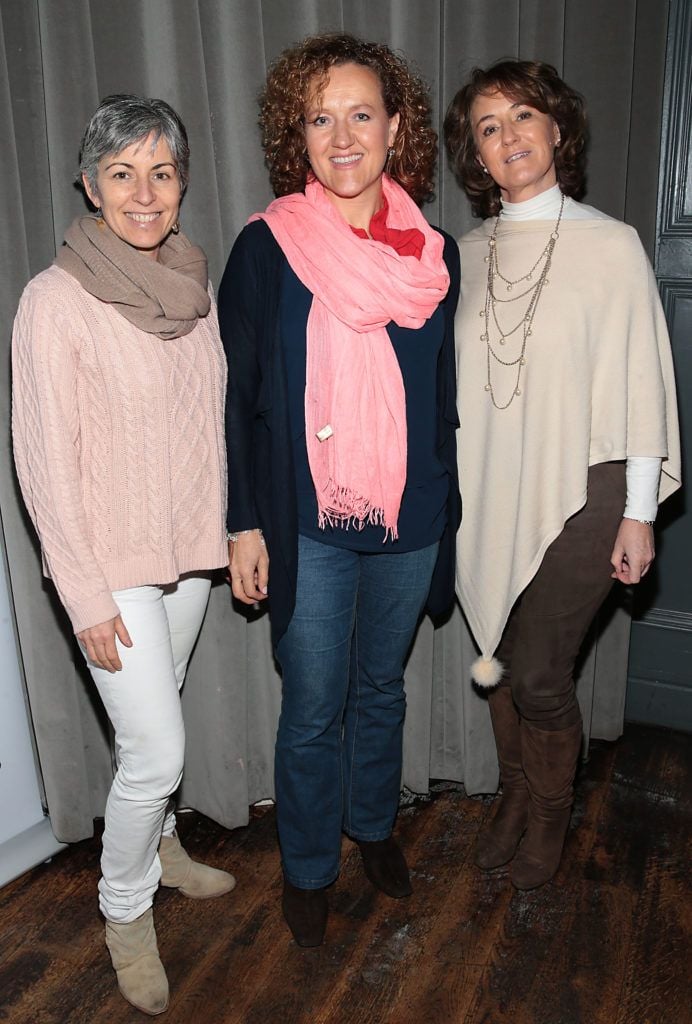 Grainne O Kane Shirena O Brien and Jennifer Haskins at the launch of Andrea Hayes's book My Life Goals Journal at Farrier and Draper, Dublin. Picture: Brian McEvoy.