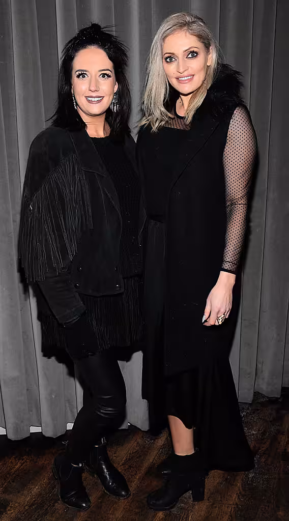 Keira Smyth and Lisa Thompson at the launch of Andrea Hayes's book My Life Goals Journal at Farrier and Draper, Dublin. Picture: Brian McEvoy.