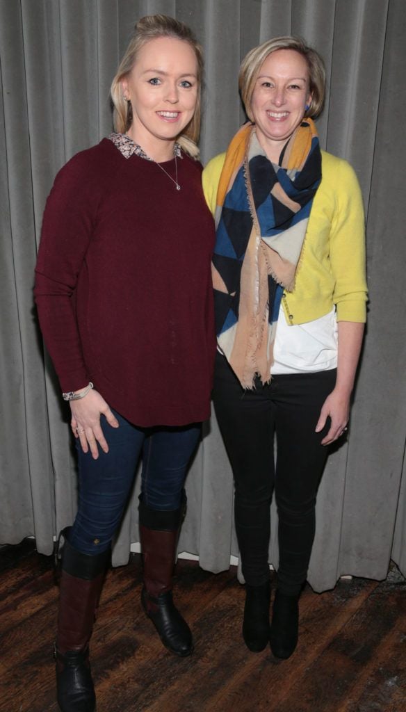 Ali Coughlan and Amy Gilsenan at the launch of Andrea Hayes's book My Life Goals Journal at Farrier and Draper, Dublin. Picture: Brian McEvoy.