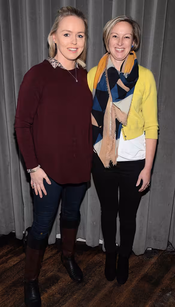 Ali Coughlan and Amy Gilsenan at the launch of Andrea Hayes's book My Life Goals Journal at Farrier and Draper, Dublin. Picture: Brian McEvoy.