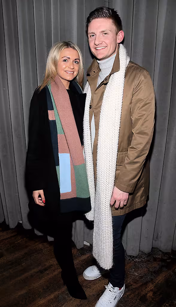 Grace Kate Campion and Shane Burke at the launch of Andrea Hayes's book My Life Goals Journal at Farrier and Draper, Dublin. Picture: Brian McEvoy.