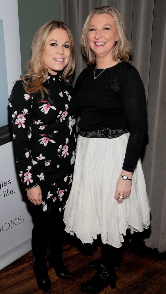 Natalie Bolger and Janet Barrett at the launch of Andrea Hayes's book My Life Goals Journal at Farrier and Draper, Dublin. Picture: Brian McEvoy.