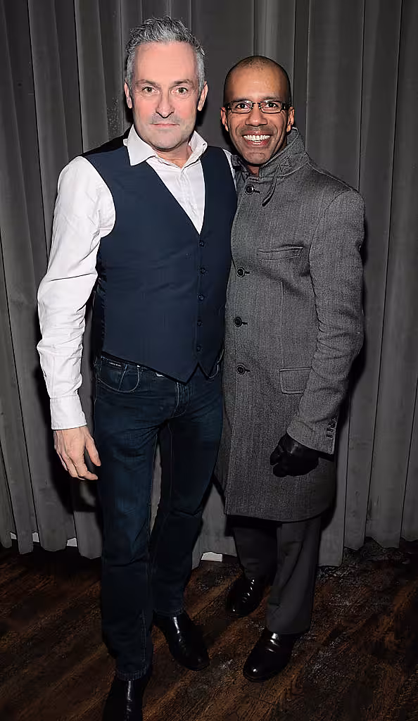 John Compton and Marlon Jimenez at the launch of Andrea Hayes's book My Life Goals Journal at Farrier and Draper, Dublin. Picture: Brian McEvoy.