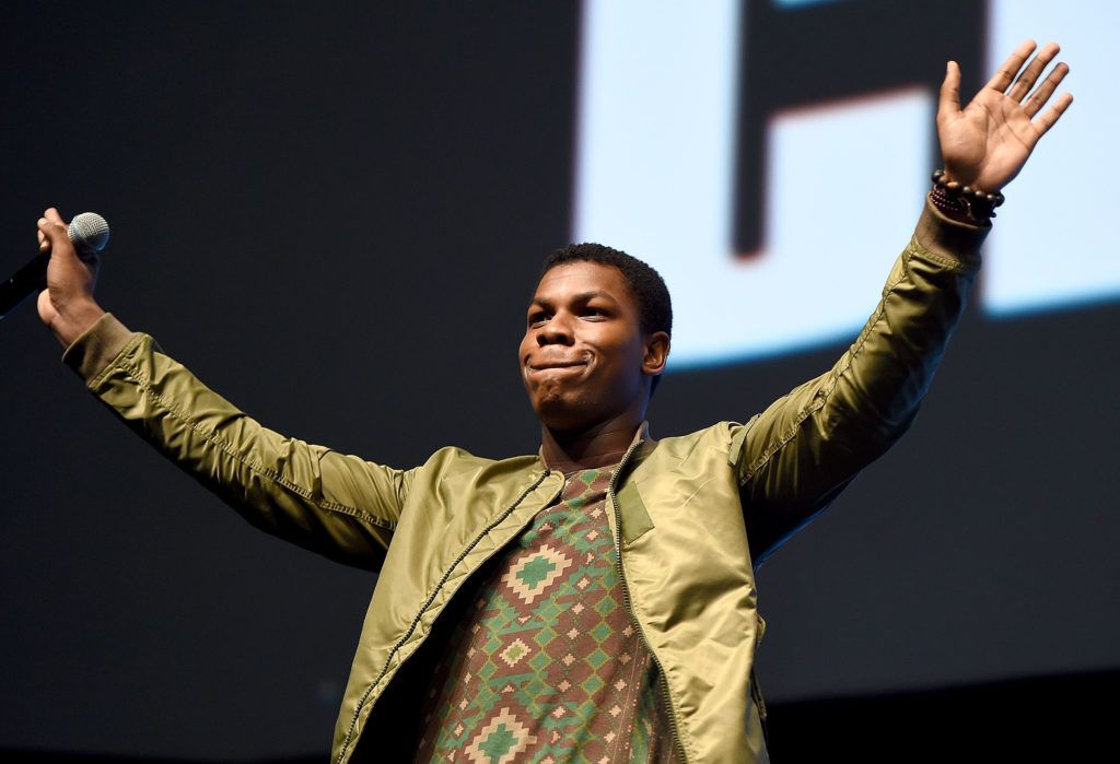 John Boyega on stage during Future Directors Panel at the Star Wars Celebration 2016 at ExCel on July 17, 2016 in London, England.  (Photo by Ben A. Pruchnie/Getty Images for Walt Disney Studios)