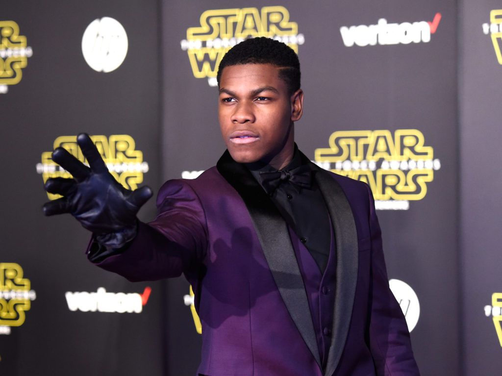 John Boyega attends the premiere of Walt Disney Pictures and Lucasfilm's "Star Wars: The Force Awakens" on December 14th, 2015 in Hollywood, California.  (Photo by Frazer Harrison/Getty Images)