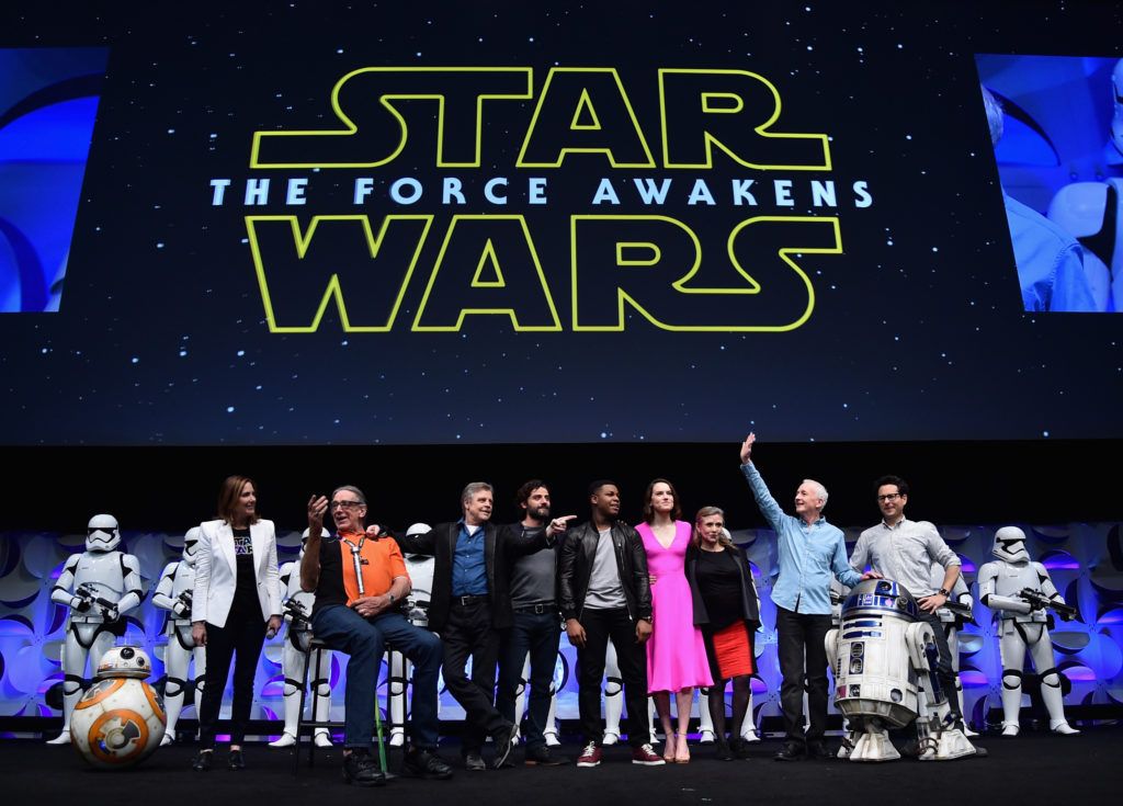 John Boyega and others speak onstage during Star Wars Celebration 2015 on April 16, 2015 in Anaheim, California. (Photo by Alberto E. Rodriguez/Getty Images for Disney)