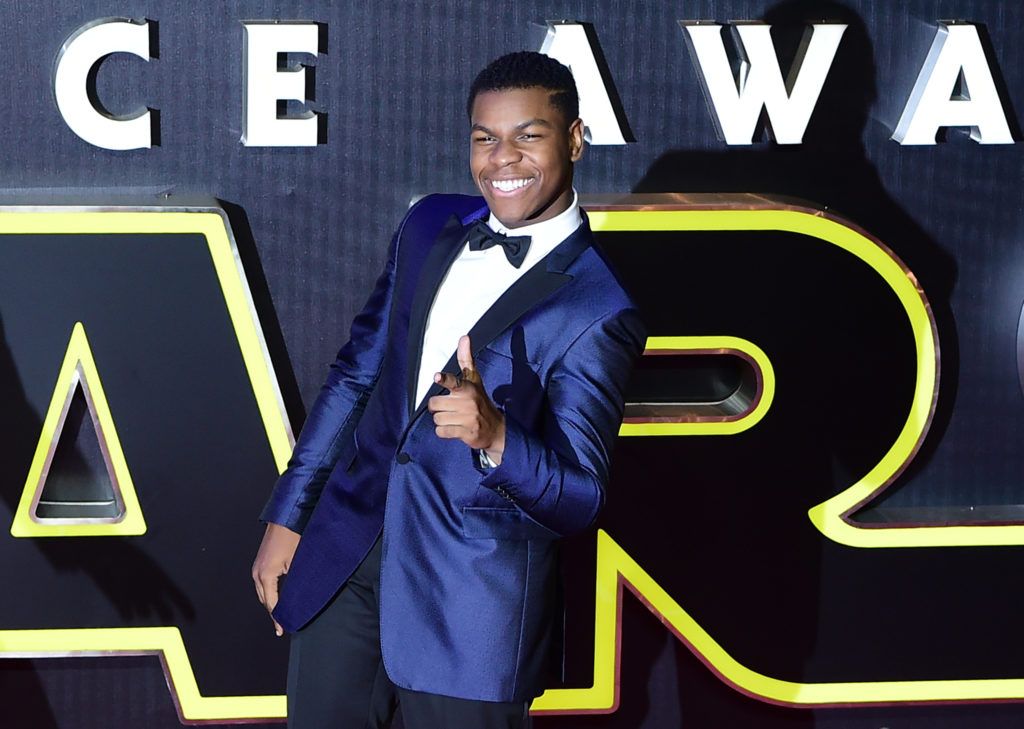 British actor John Boyega attends the opening of the European Premiere of "Star Wars: The Force Awakens" in central London on December 16, 2015. Ever since 1977, when "Star Wars" introduced the world to The Force, Jedi knights, Darth Vader, Wookiees and clever droids R2-D2 and C3PO, the sci-fi saga has built a devoted global fan base that spans the generations. (Photo LEON NEAL/AFP/Getty Images)