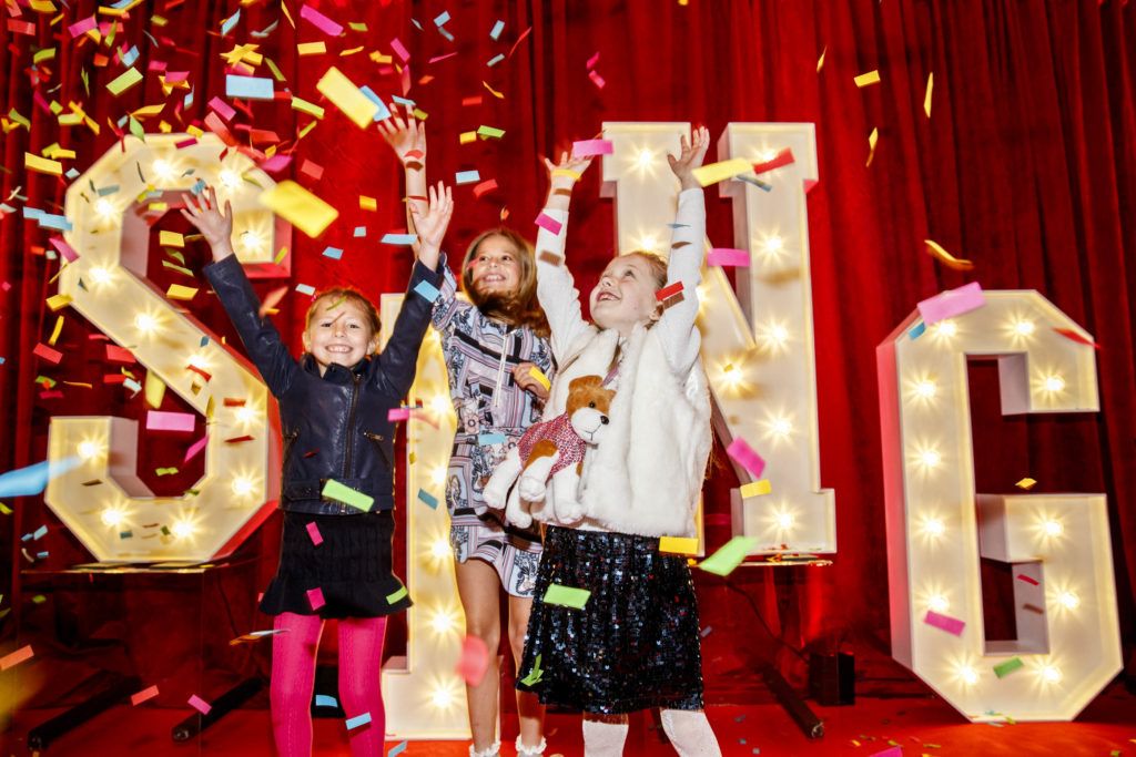 Molly and Cameron O'Leary with Gracie-Jane Gaffney pictured at the Irish premiere screening of Illumination's new animation film SING at the Savoy Cinema, Dublin. Picture Andres Poveda