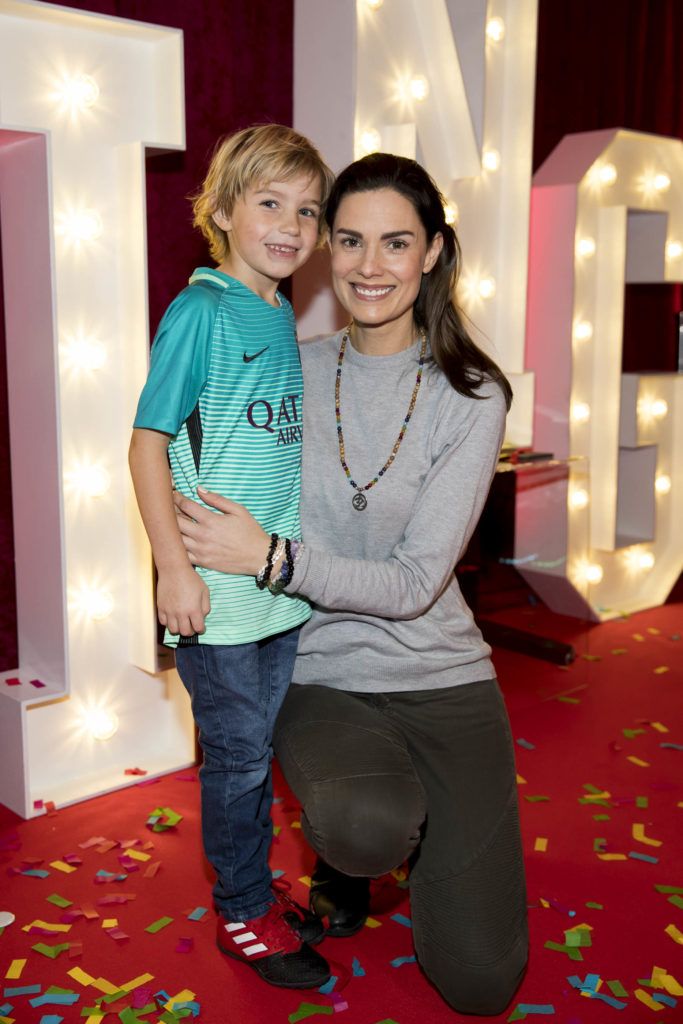 Alison Canavan with son James (6) pictured at the Irish premiere screening of Illumination's new animation film SING at the Savoy Cinema, Dublin. Picture Andres Poveda
