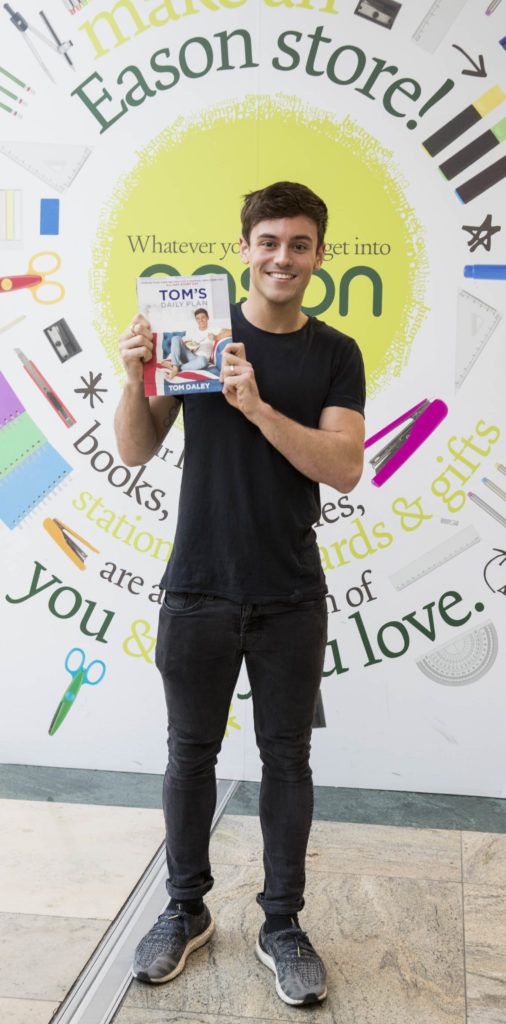 British Diving Olympian, Tom Daley, pictured at Eason Dundrum Town Centre where he was signing copies of his new book, Tom’s Daily Plan. Picture Andres Poveda