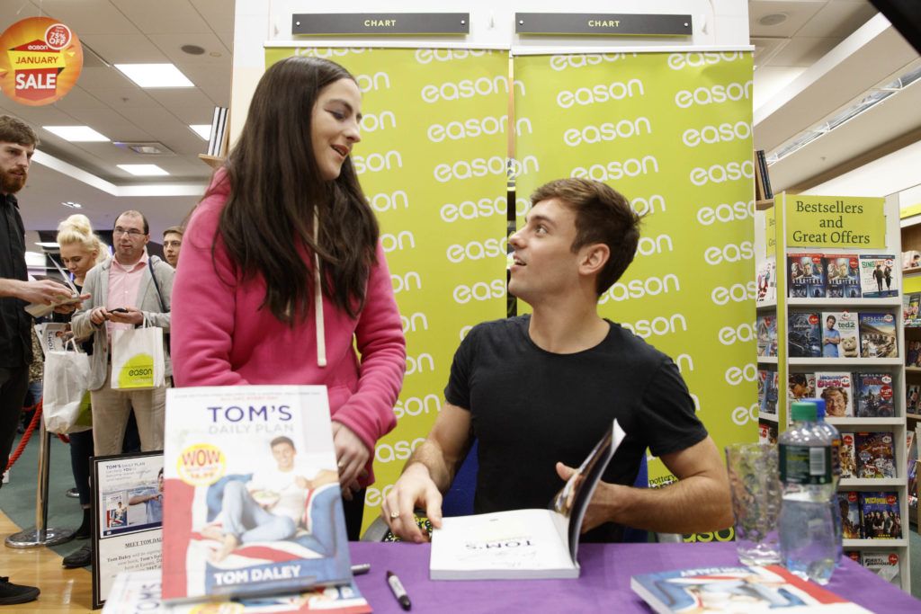 British Diving Olympian, Tom Daley, pictured in Eason Dundrum Town Centre where he was signing copies of his new book, Tom’s Daily Plan. Picture Andres Poveda