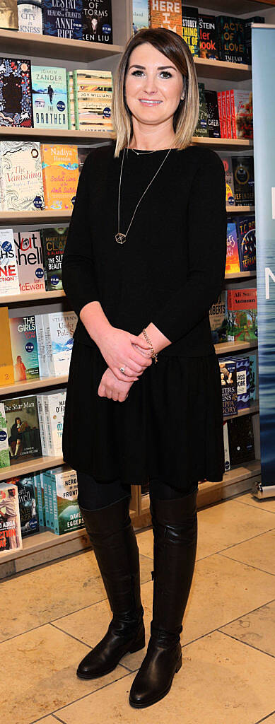 Emma Spicer at the launch of Annmarie O'Connor's new book, The Happy Medium at Dubray Books Grafton Street Dublin (Picture Brian McEvoy).