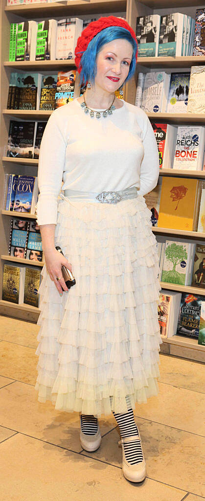 Caroline Quinn at the launch of Annmarie O'Connor's new book, The Happy Medium at Dubray Books Grafton Street Dublin (Picture Brian McEvoy).