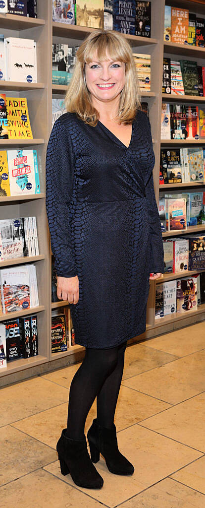 Sarah Liddy at the launch of Annmarie O'Connor's new book, The Happy Medium at Dubray Books Grafton Street Dublin (Picture Brian McEvoy).