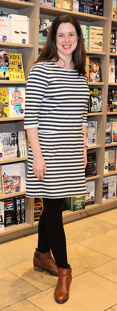 Deirdre Nolan at the launch of Annmarie O'Connor's new book, The Happy Medium at Dubray Books Grafton Street Dublin (Picture Brian McEvoy).