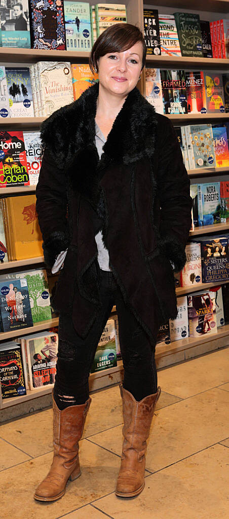 Joy Clifford-Vaughan at the launch of Annmarie O'Connor's new book, The Happy Medium at Dubray Books Grafton Street Dublin (Picture Brian McEvoy).