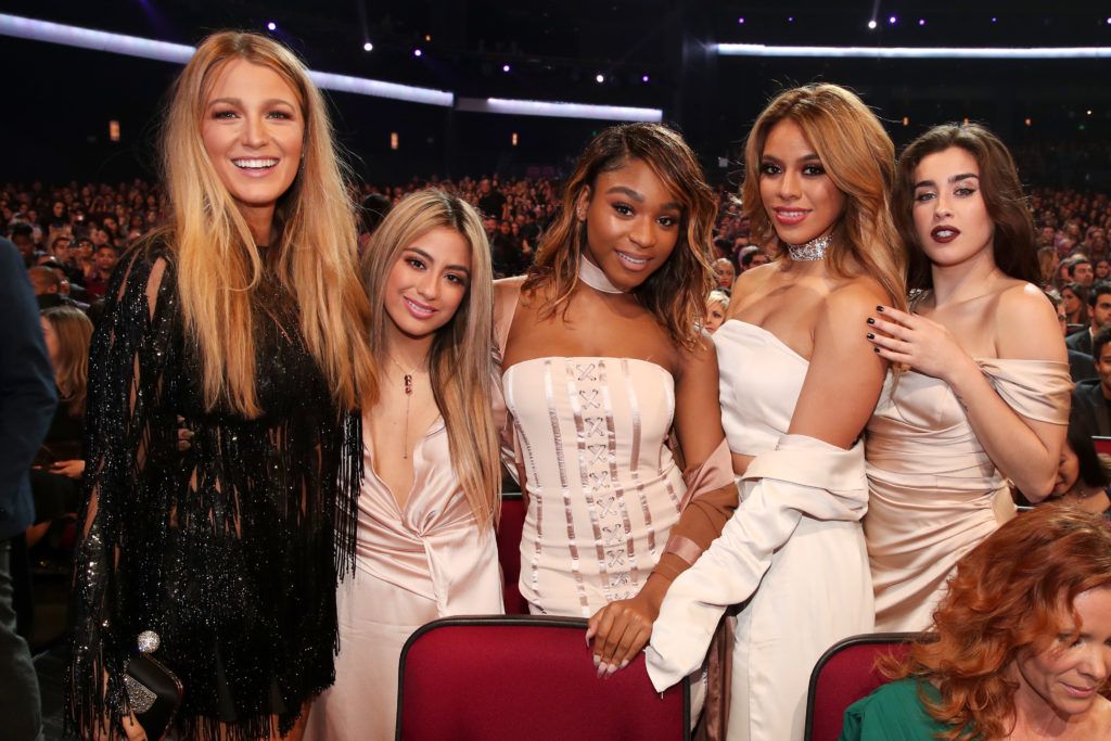 LOS ANGELES, CA - JANUARY 18:  (L-R) Actress Blake Lively and recording artists Ally Brooke, Normani Kordei, Dinah Jane, and Lauren Jauregui of music group Fifth Harmony attend the People's Choice Awards 2017 at Microsoft Theater on January 18, 2017 in Los Angeles, California.  (Photo by Christopher Polk/Getty Images for People's Choice Awards)
