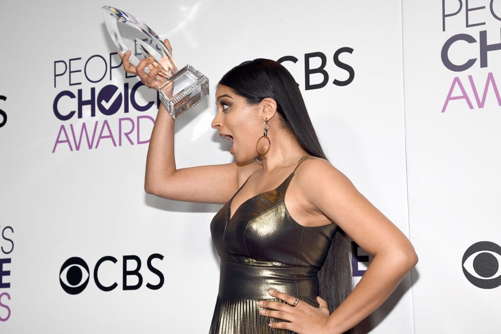 LOS ANGELES, CA - JANUARY 18:  Internet Personality Lilly Singh, winner of the Favorite YouTube Star Award, poses in the press room during the People's Choice Awards 2017 at Microsoft Theater on January 18, 2017 in Los Angeles, California.  (Photo by Kevork Djansezian/Getty Images)