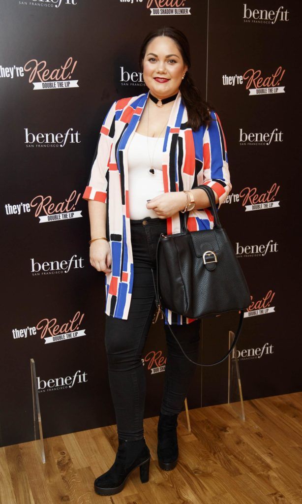 Grace Mongey pictured at the Benefit Cosmetics They’re Real! Lipstick Launch in the Morrison Hotel Dublin. Picture Andres Poveda