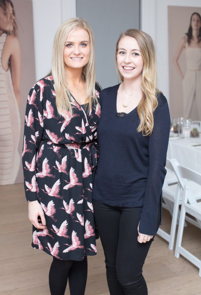 Lisa Coakley and Klara Heron pictured at an exclusive dinner to launch Mint Velvet’s new spring / summer 2017 collection and its We Are Women campaign in Ireland. Photo: Anthony Woods