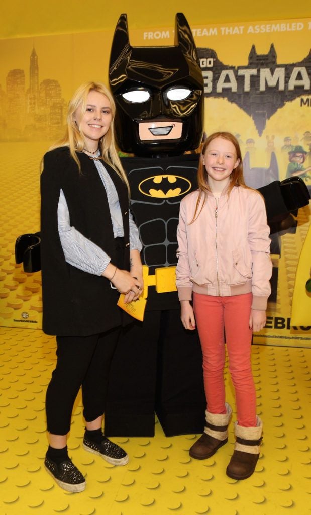 Holly Keating and Ruby Keating at the Irish premiere screening of The Lego Batman Movie at the Odeon Point Village, Dublin (Picture: Brian McEvoy).