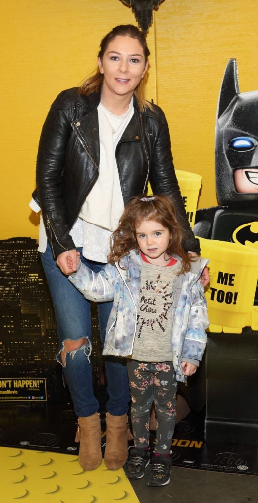 Helen Murray and Clara Murray at the Irish premiere screening of The Lego Batman Movie at the Odeon Point Village, Dublin (Picture: Brian McEvoy).