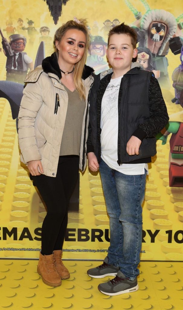 Melissa Conners and Jake Connors at the Irish premiere screening of The Lego Batman Movie at the Odeon Point Village, Dublin (Picture: Brian McEvoy).