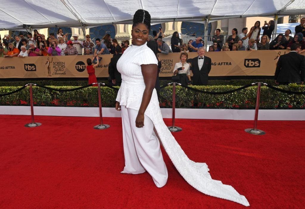 Danielle Brooks arrives at the 23rd Annual Screen Actors Guild Awards at The Shrine Auditorium on January 29, 2017 in Los Angeles, California. (Photo MARK RALSTON/AFP/Getty Images)