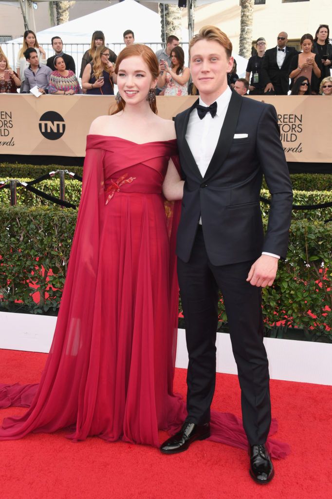 LOS ANGELES, CA - JANUARY 29:  Actors Annalise Basso (L) and George MacKay attend the 23rd Annual Screen Actors Guild Awards at The Shrine Expo Hall on January 29, 2017 in Los Angeles, California.  (Photo by Alberto E. Rodriguez/Getty Images)