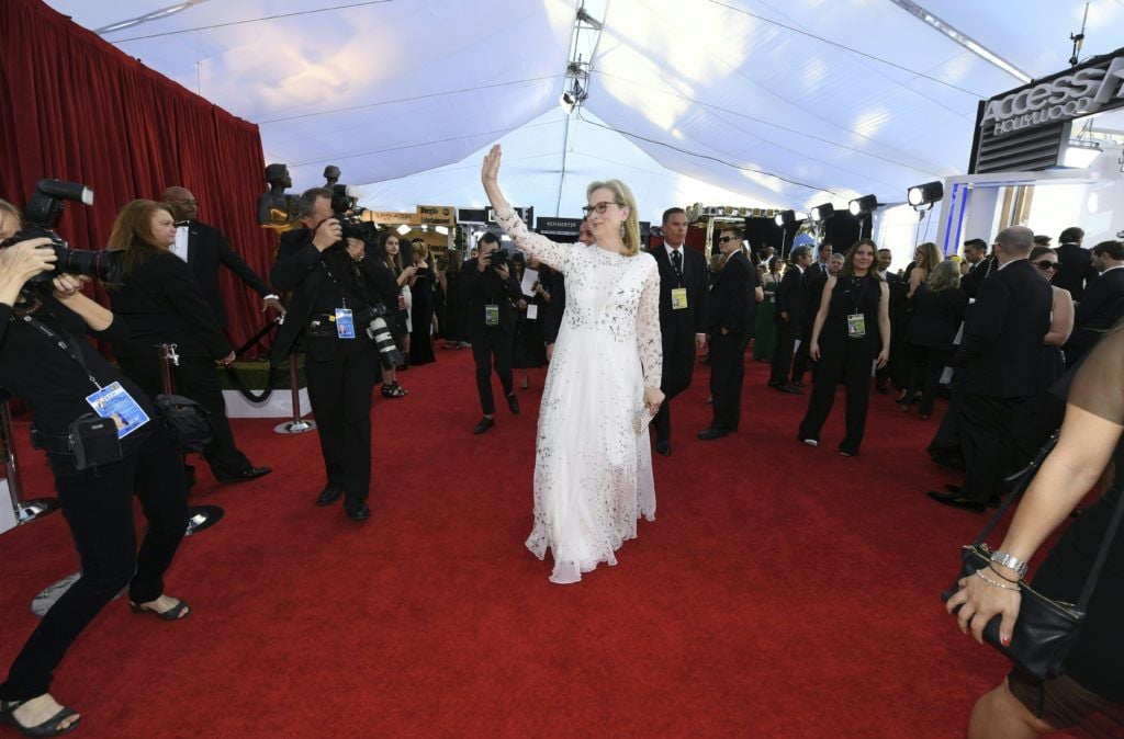 Meryl Streep arrives at the 23rd Annual Screen Actors Guild Awards at The Shrine Auditorium on January 29, 2017 in Los Angeles, California. (Photo MARK RALSTON/AFP/Getty Images)