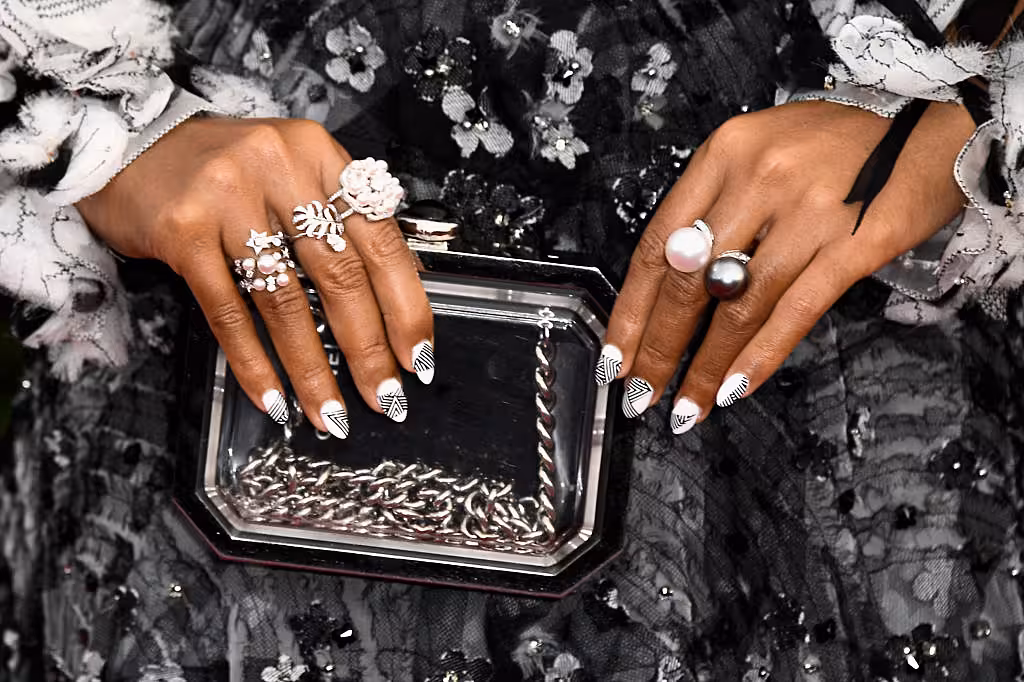 LOS ANGELES, CA - JANUARY 29:  Actor Janelle Monae, jewelry detail, attends The 23rd Annual Screen Actors Guild Awards at The Shrine Auditorium on January 29, 2017 in Los Angeles, California. 26592_008  (Photo by Frazer Harrison/Getty Images)