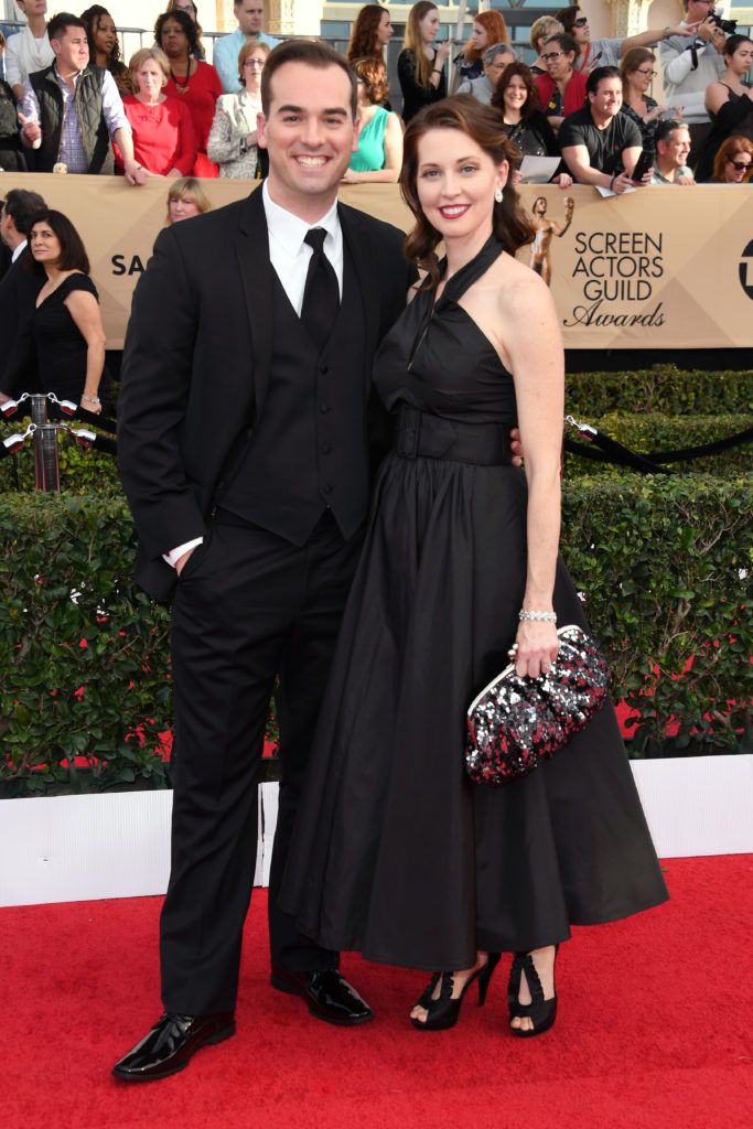 LOS ANGELES, CA - JANUARY 29:  Actors Jeff Meacham and Christy Meyers attend the 23rd Annual Screen Actors Guild Awards at The Shrine Expo Hall on January 29, 2017 in Los Angeles, California.  (Photo by Alberto E. Rodriguez/Getty Images)